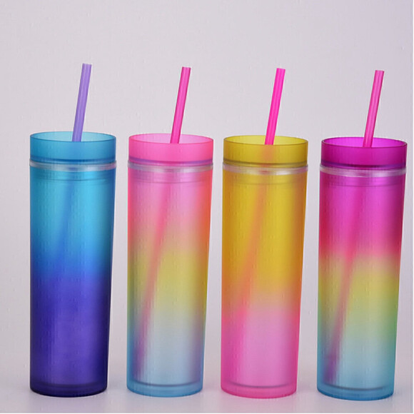Gradient Rainbow Tumblers Light Pink To Blue - Picture 6 of 6